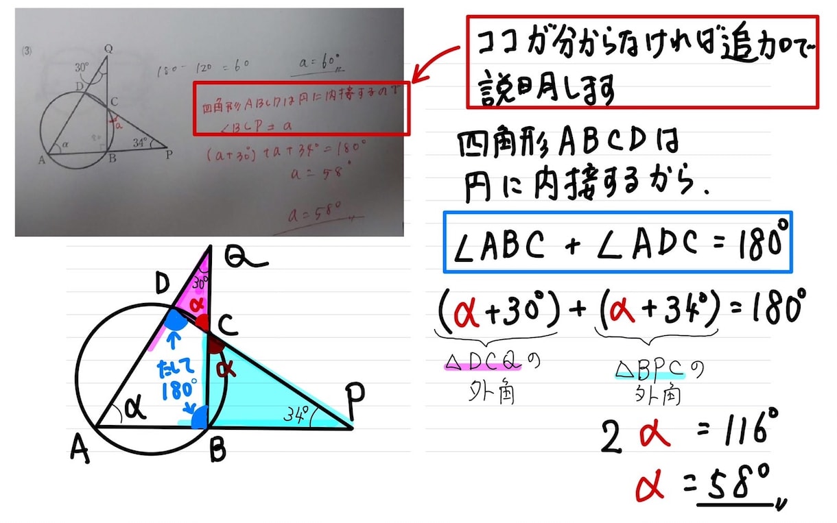 数学(算数)の問題の解説を作ります 【理解できる！】絵や図がたくさんの解説【スマホでも見やすい】 イメージ5
