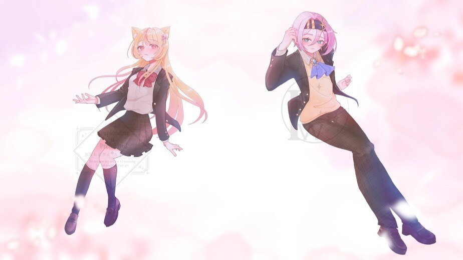 歌ってみた・MVの一枚絵、合唱立ち絵お描きします 透明感抜群！オリジナルイラストで魅力をプラス！ イメージ5