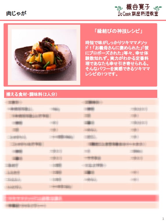肉じゃが！銀座すき焼き味＋煮崩れ無レシピ送ります すき焼きの高級味＋煮崩れ無し7つのメソッド動画＋レシピご紹介 イメージ2