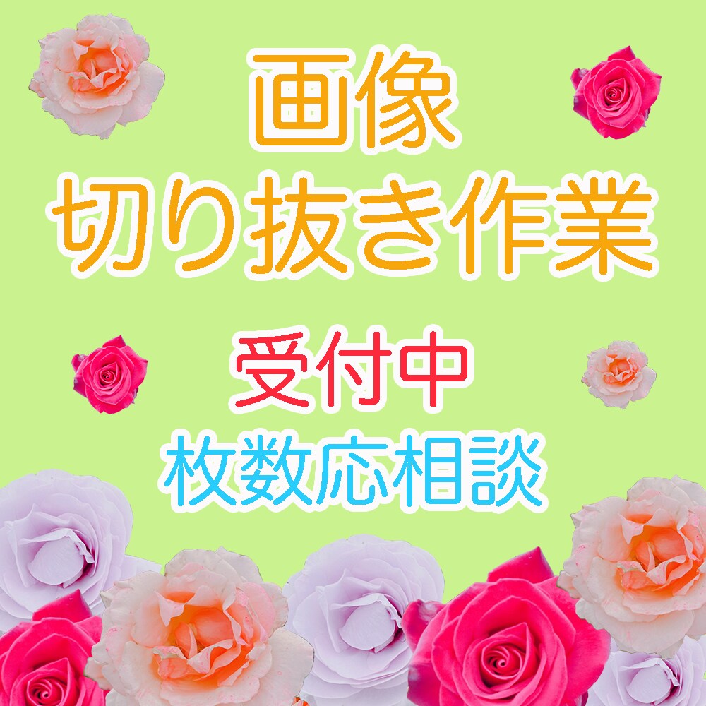 写真の切り抜きいたします 写真の切り抜き・背景の白抜き・色味加工 イメージ1