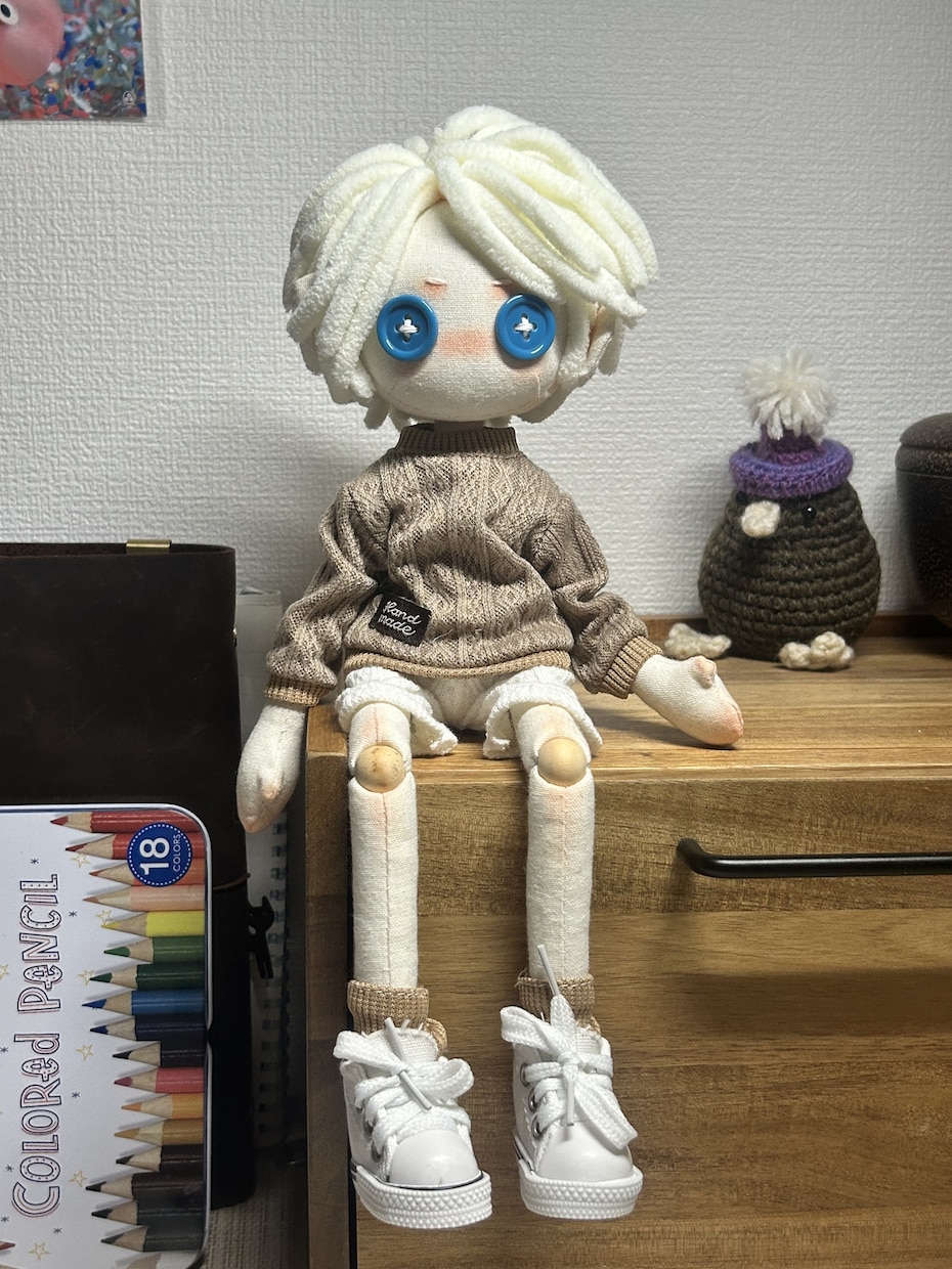 CCDOLL・手作りぬいぐるみを販売します 受注制作・約30日でお届け・白髪の男の子 イメージ1