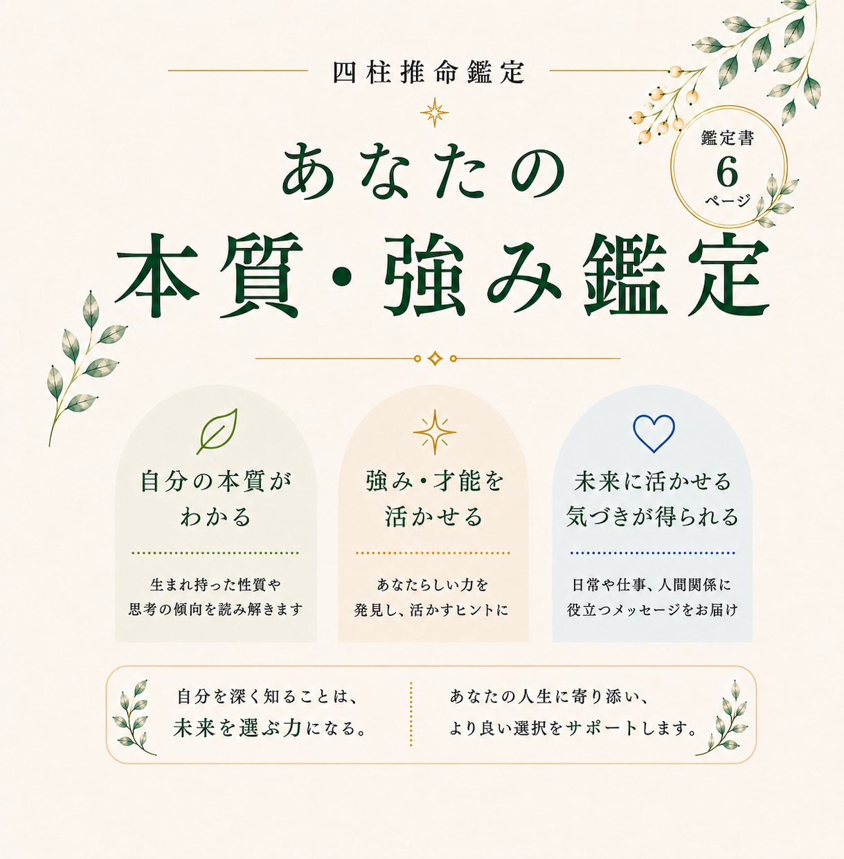 あなたの本質、強みを【四柱推命】で読み解きます ココナラ出品記念☆特別価格でご提供中 イメージ2