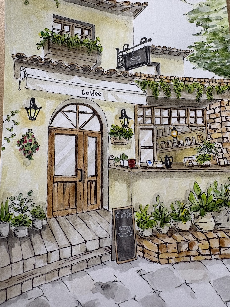 大切なお店やお家を手描きの絵にします 写真から温かみのある一枚を描きます イメージ10