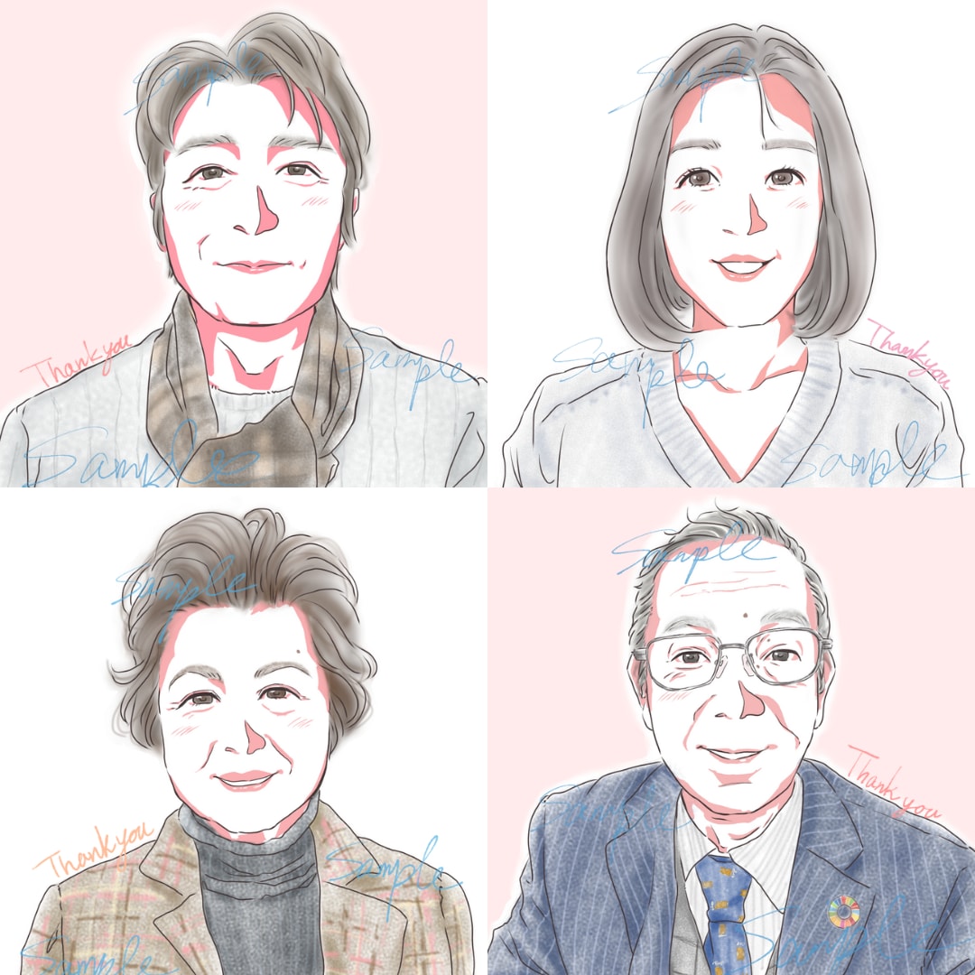 やわらかく優しい印象の似顔絵描きます アイコンやプレゼントにも！きれいめ、ふんわり印象のイラスト。 イメージ4