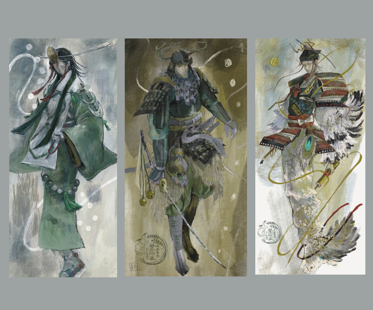 梅】神秘的でどこか退廃的な一枚絵を描きます 商用・二次利用〇　手軽に卯月麦の世界観をお手元に イメージ1
