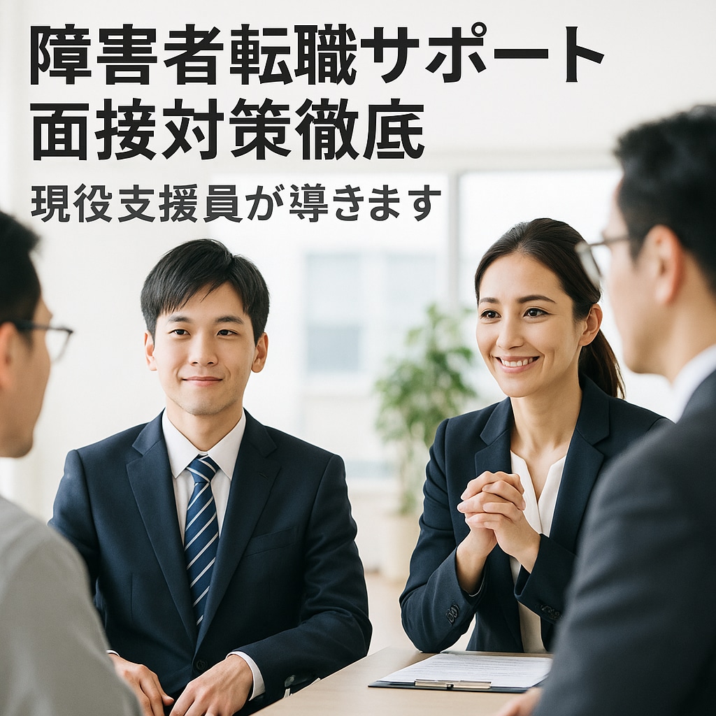 障害者転職サポート面接対策徹底現役支援員が導きます 強み可視化シート＋模擬面接であなたを内定へ導きます イメージ1