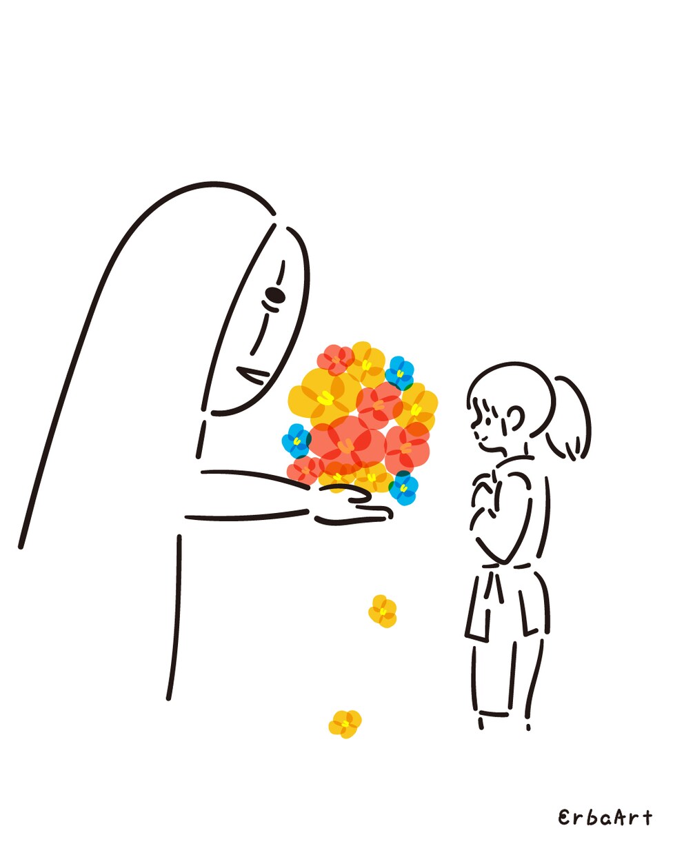 SNS用シンプルオシャレかわいいイラスト作成します インスタやツイッターのアイコンなどなんでも！かわいい！お花！ イメージ6