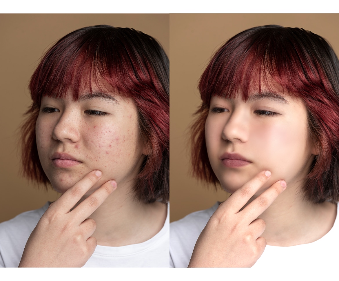 人物写真を【魅力的にレタッチ】します 女性プロカメラマンによるレタッチ！メイクアップも可能 イメージ5