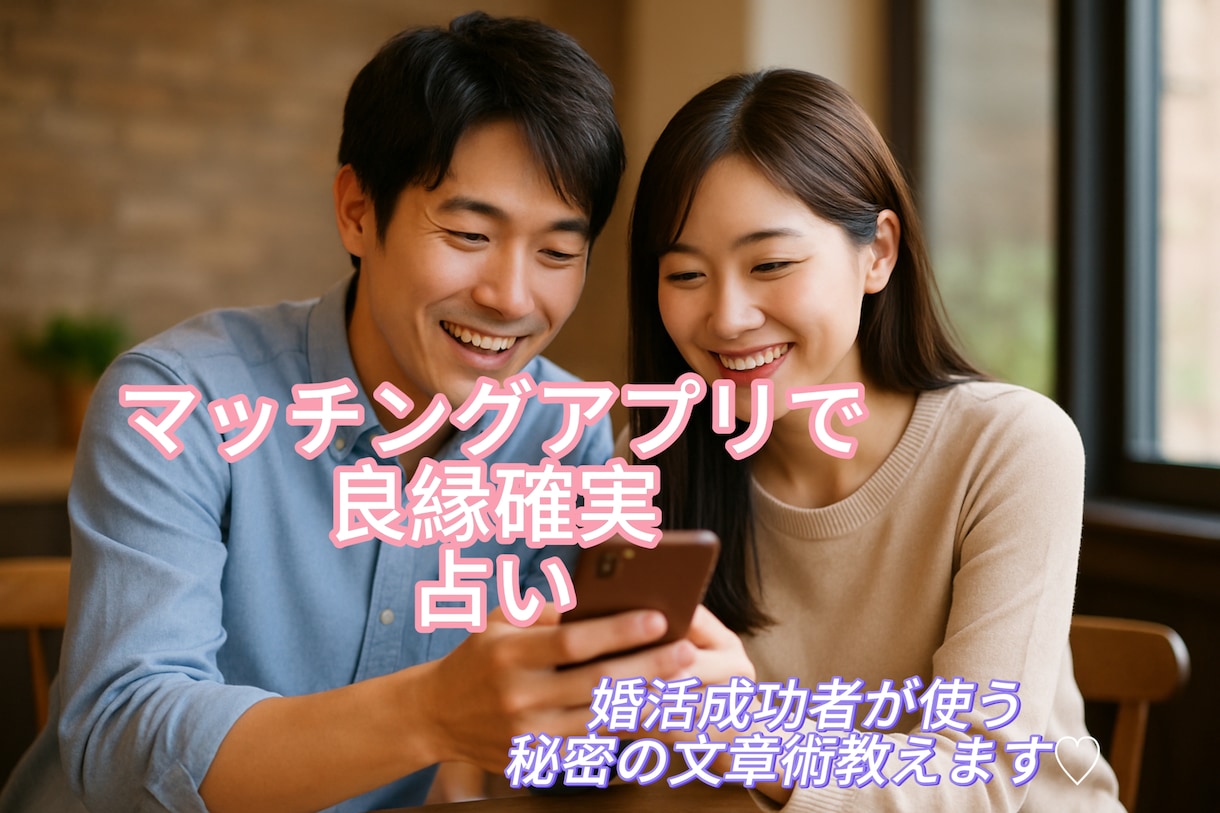 秘密のマッチング率、教えます 出会えない理由は“文章” こっそり伝授します♡ イメージ1