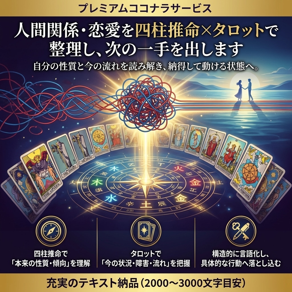 恋愛・人間関係で繰り返すパターンを整理します 今の流れを読み、気持ちと関係性を整理、決められる状態にします イメージ1