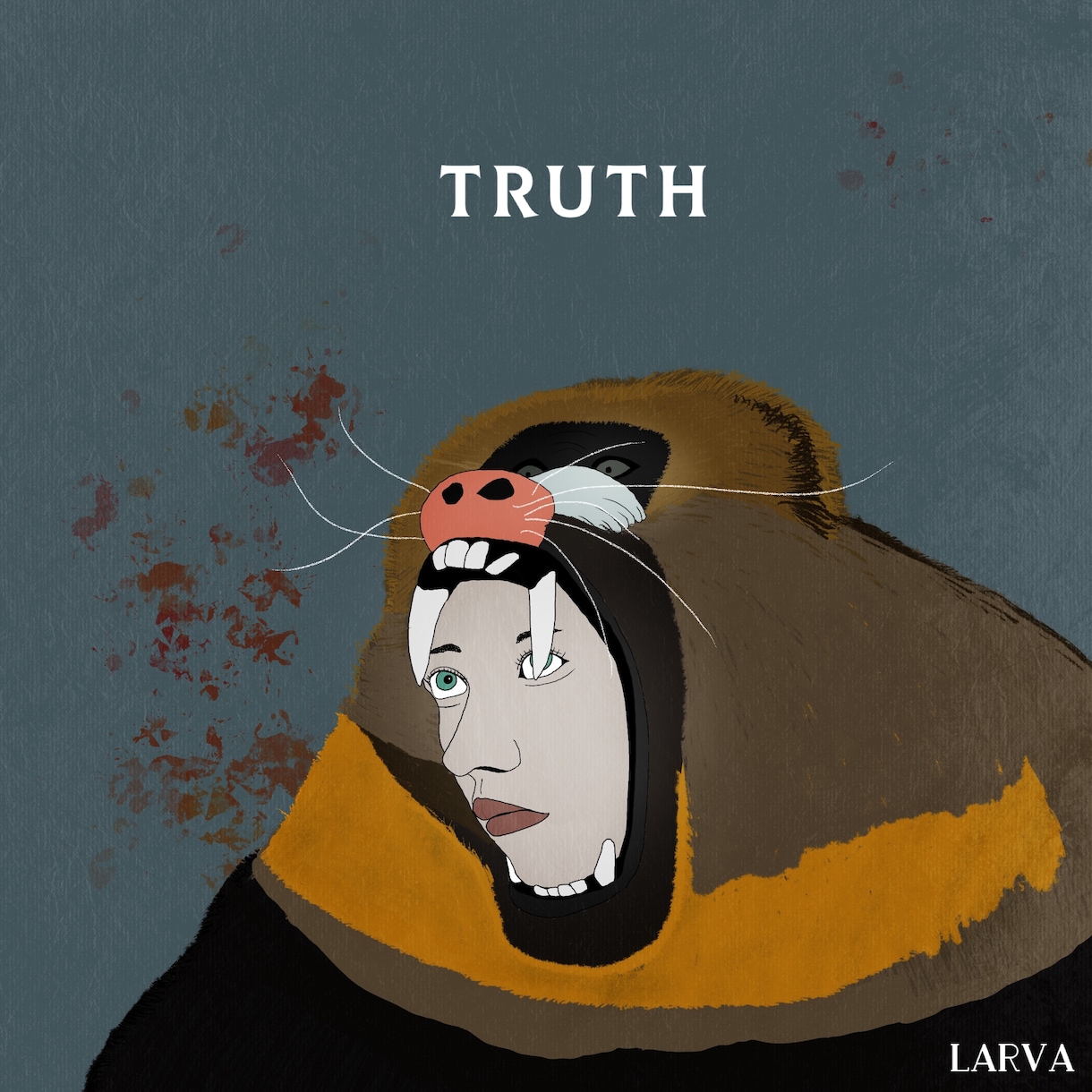 動物イラスト・アイコンを作成しています マントヒヒのアイコン・イラスト イメージ1