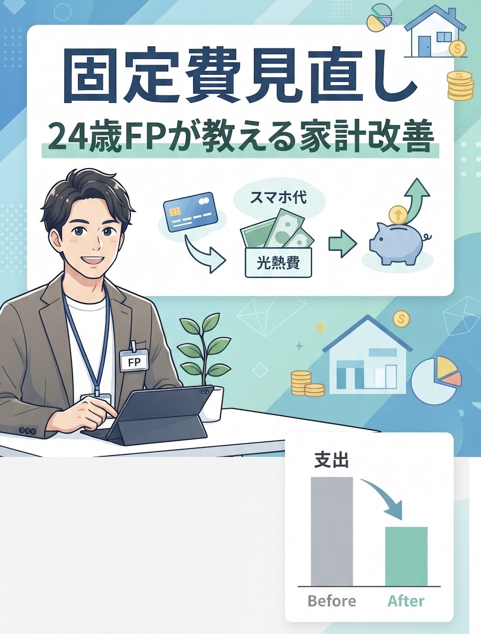 固定費見直しと家計改善をサポートします 同世代目線で毎月のムダを削り貯蓄を増やします イメージ2
