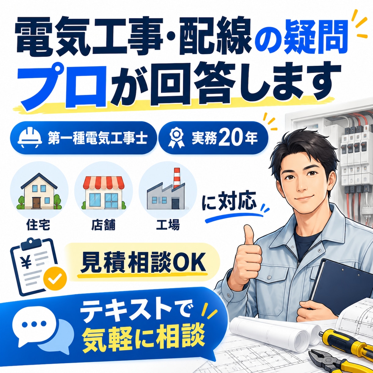 電気工事・配線の疑問にプロが答えます 現役20年の第一種電気工事士が現場目線で解決します イメージ3