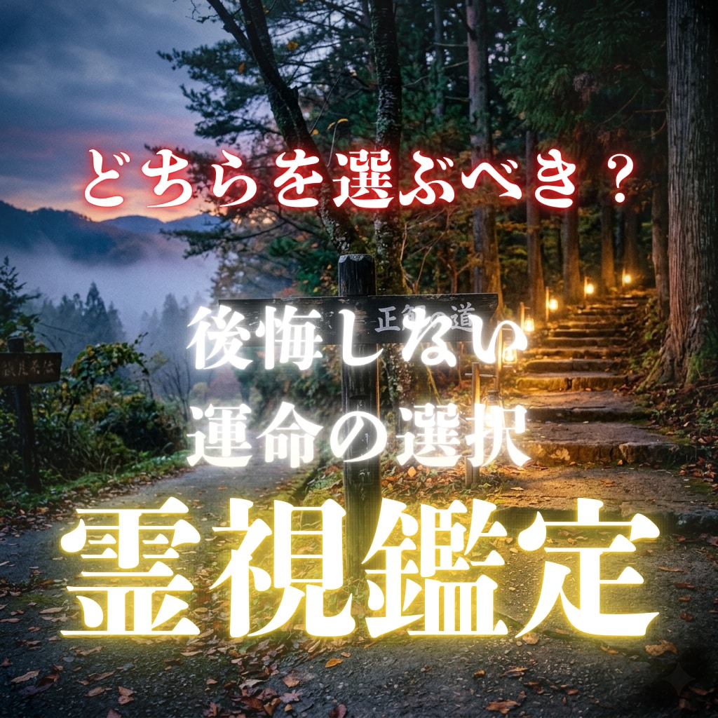 運命の分かれ道。あなたが進むべき正解を霊視します AかBか、迷う心を霊視で救う。選んだ先の未来を伝えます イメージ1