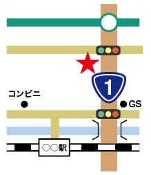 わかりやすい地図を製作します チラシやホームページに掲載する簡単な地図が欲しい時 イメージ1