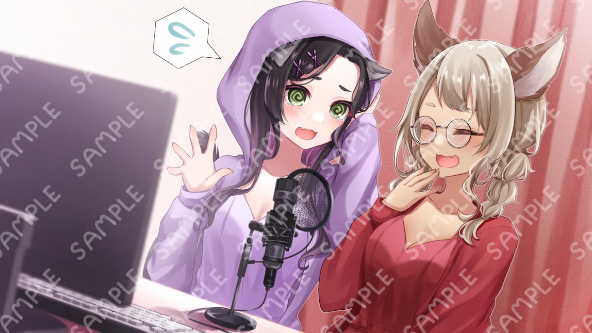 サムネ用イラストや一枚絵、立ち絵など作成いたします あなたのイメージを作品にします！ イメージ10