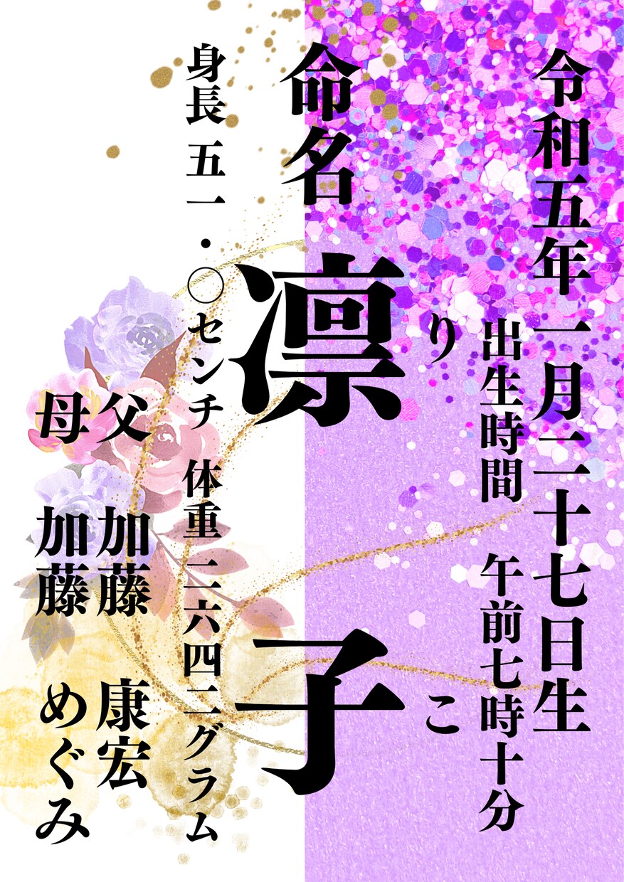 セミオーダー　お洒落なインテリア命名書　作成します センス抜群♡大切なお子様のお名前を末長くお部屋に飾りませんか イメージ8