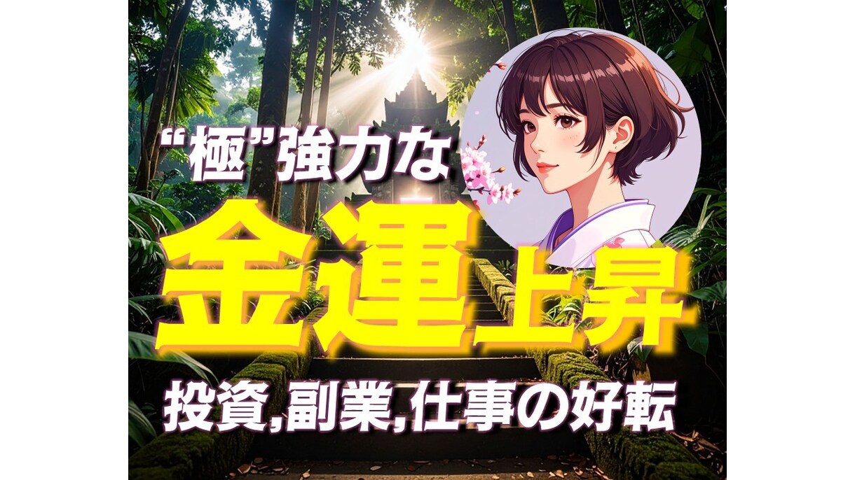 極・強力な金運上昇✨ 運気を強化する施術します お金を引き寄せる✨ 投資・副業・仕事が好転する奇跡を イメージ1