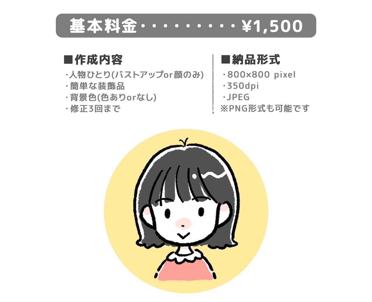 ゆるくてかわいいSNSアイコンを描きます あなたのSNSアイコンをオリジナリティあるものにしませんか？ イメージ2