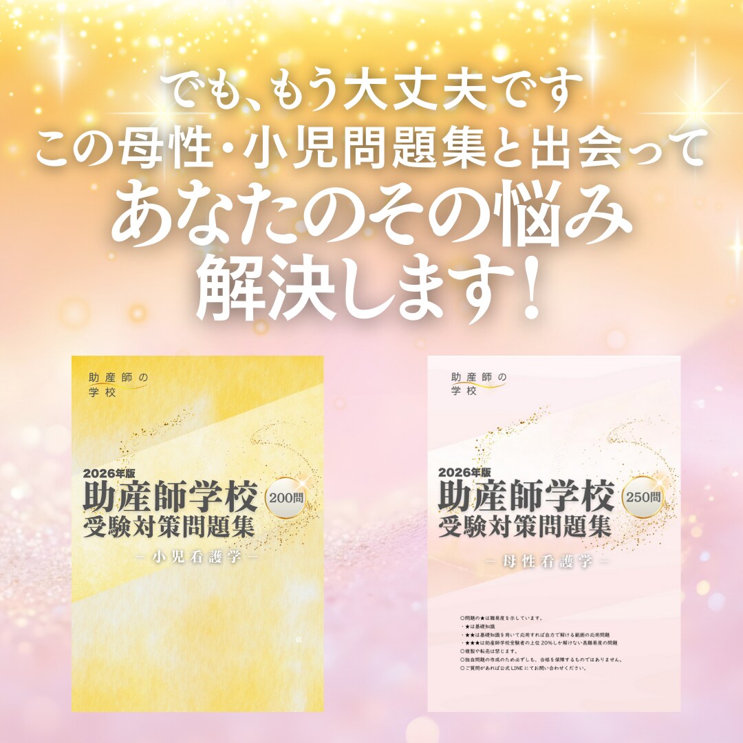 助産師学校受験【学習型問題集】を販売します 母性・小児看護学　問題450問PDF版＋アプリ版ver. イメージ3