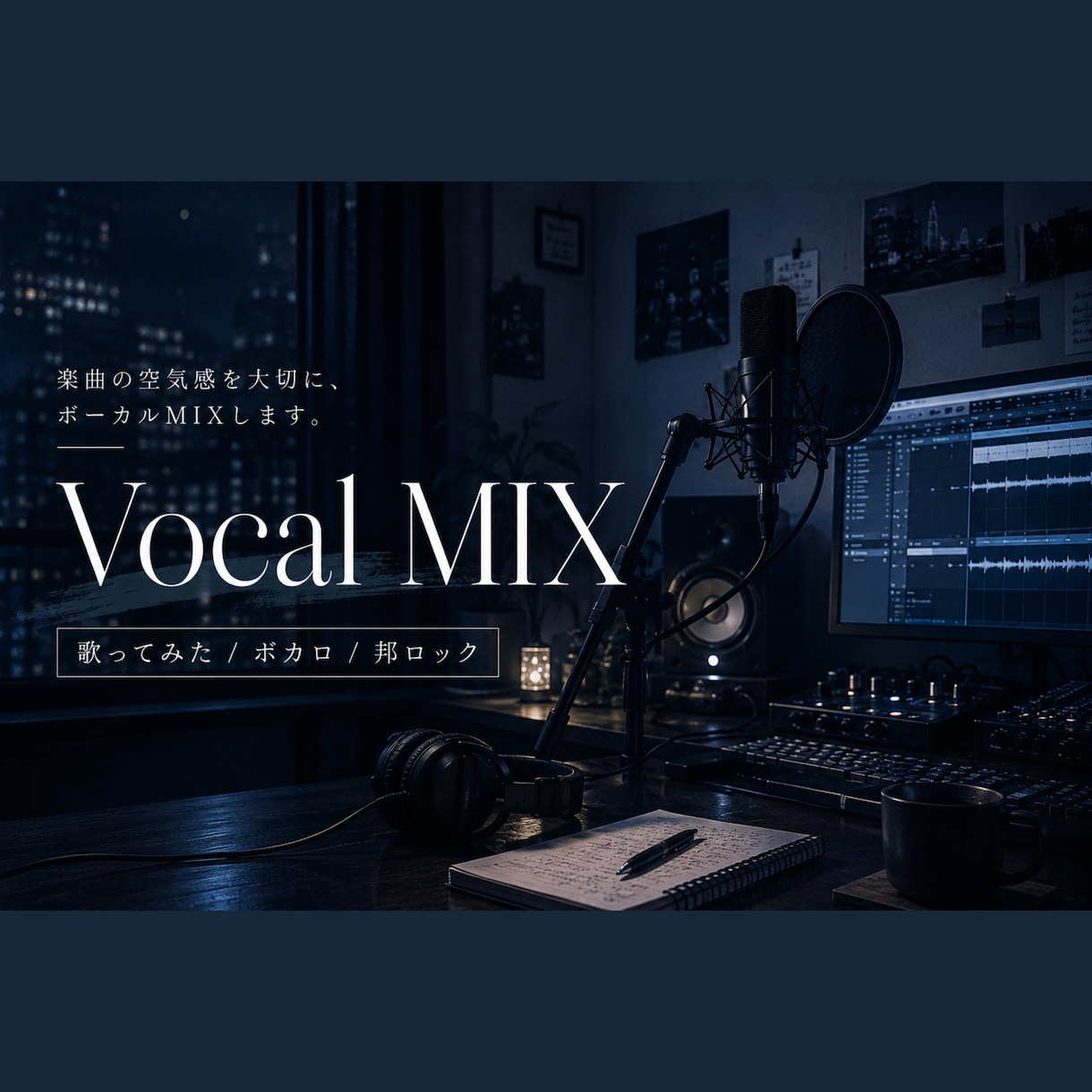 らしさ を大切にボーカルMIXします 初めての依頼でもお気軽にご相談ください。 イメージ1
