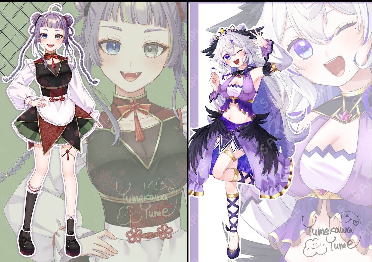 実績650件超え！最高に魅力的な立ち絵制作します Vtuber、IRIAM、グッズ等！キャラデザからも可能です イメージ4