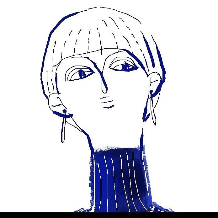 アンニュイでお洒落な似顔絵描きます 他と違う！お洒落なペン画調の似顔絵を描きます イメージ1