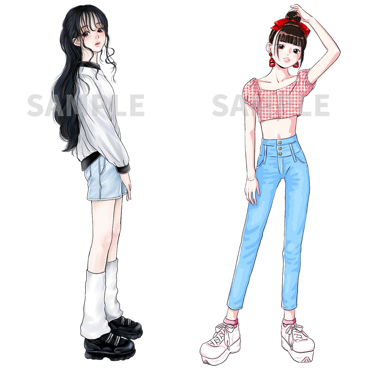 IRIAM用の立ち絵描きます 色々なテイストで描けますのでお気軽に相談してね。 イメージ7