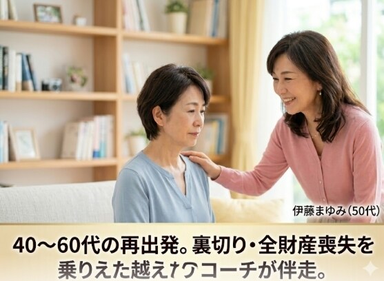 51歳で再婚！全財産喪失から逆転の恋愛相談します 40-60代の再出発。絶望を希望に変える「愛され美人」へ伴走 イメージ2