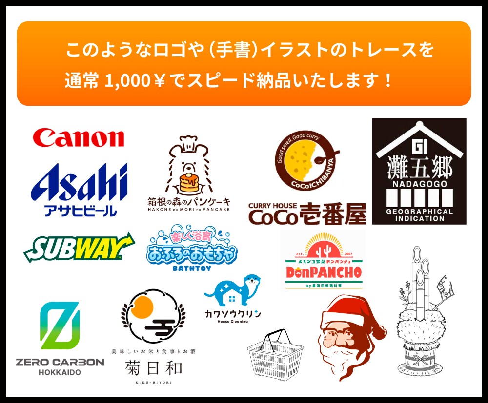 ロゴ・イラストのトレースをスピード納品致します AIデータ化！ご相談で修正もご対応いたします！！ イメージ3