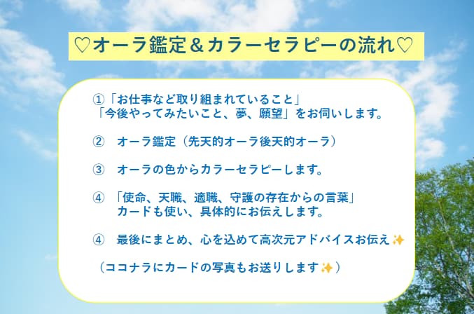 オーラ鑑定＆カラーセラピーで本当の幸せ✨に導きます ✨使命　天職　才能　守護の存在からの言葉をお伝えます✨ イメージ8
