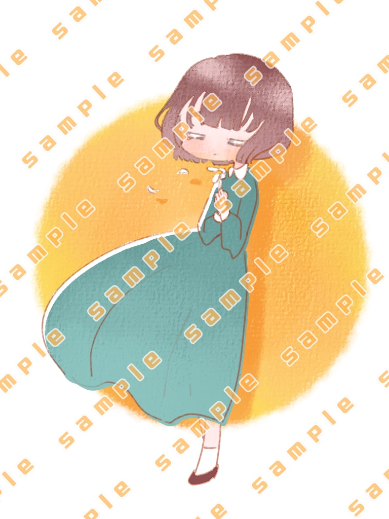 かわいいゆるふわ・ほんわかなイラスト描きます 雰囲気が気に入った方ぜひどうぞ シンプルな儚げイラスト イメージ1