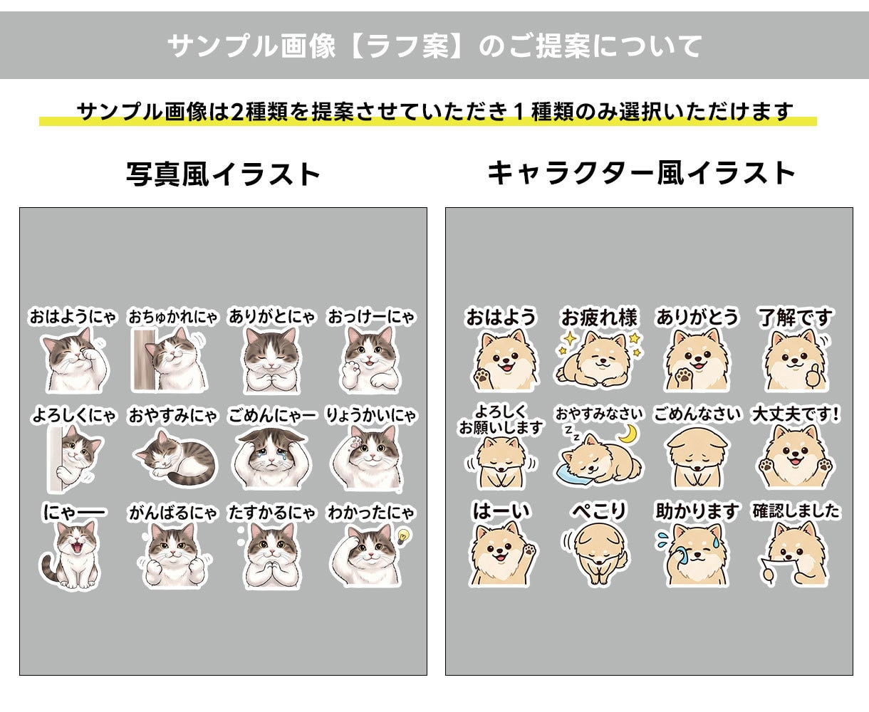 写真を送るだけ！ペットのLINEスタンプ作ります 【超簡単！】写真一枚でイラスト作成します！ イメージ6