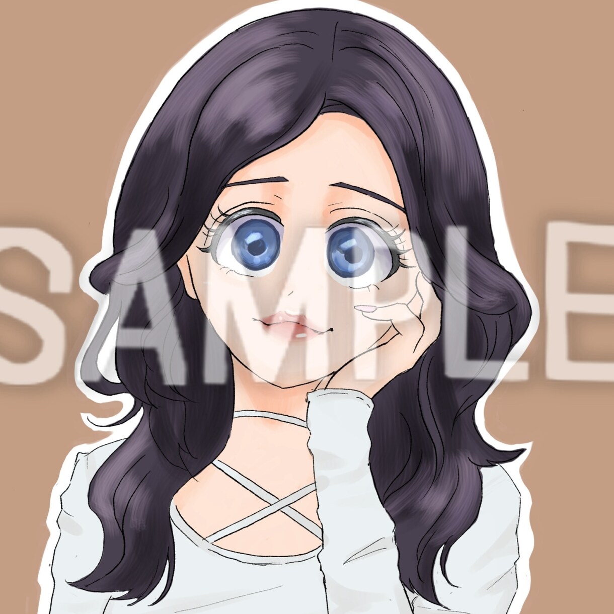 SNS用の可愛い自分だけのアイコン作ります あなたの要望で個性溢れるキャラクターを描きます イメージ4
