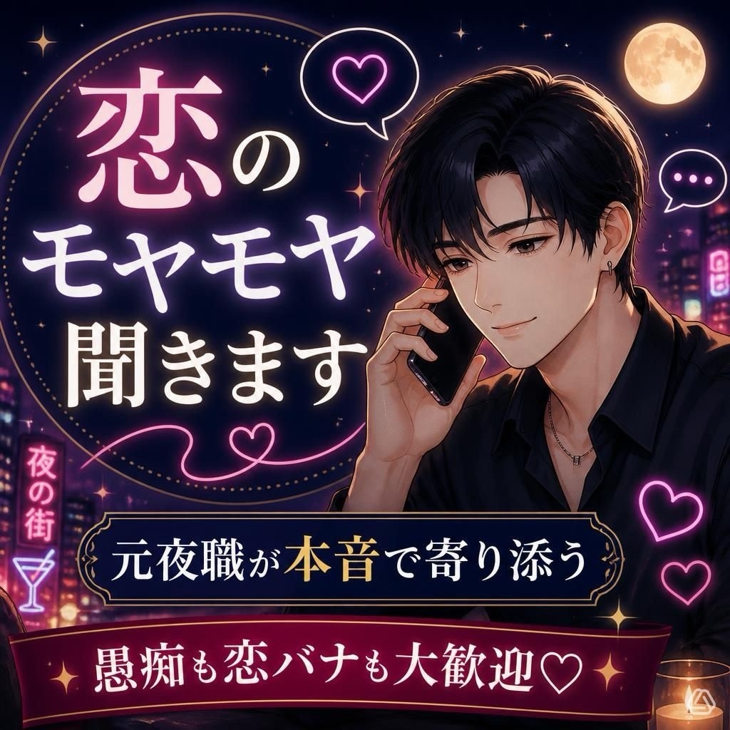 元夜職が本音で聞く♡恋愛相談＆愚痴トーク聞きます 誰にも言えない恋の話、元夜職の私にこっそり聞かせて イメージ2