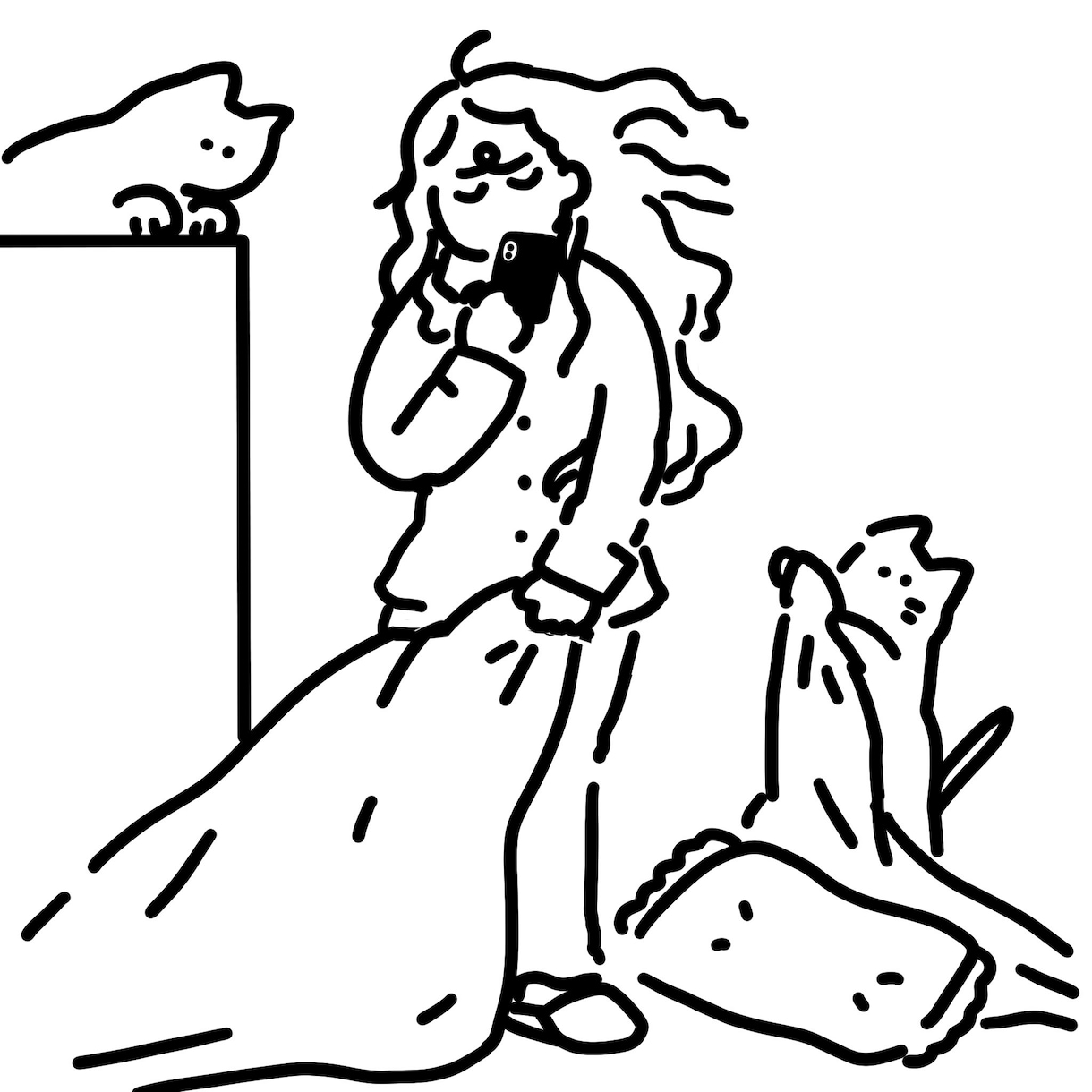 猫との暮らしをわかりやすく、シンプルに描きます 猫好きによる猫好きのためのあるある日常カット イメージ5