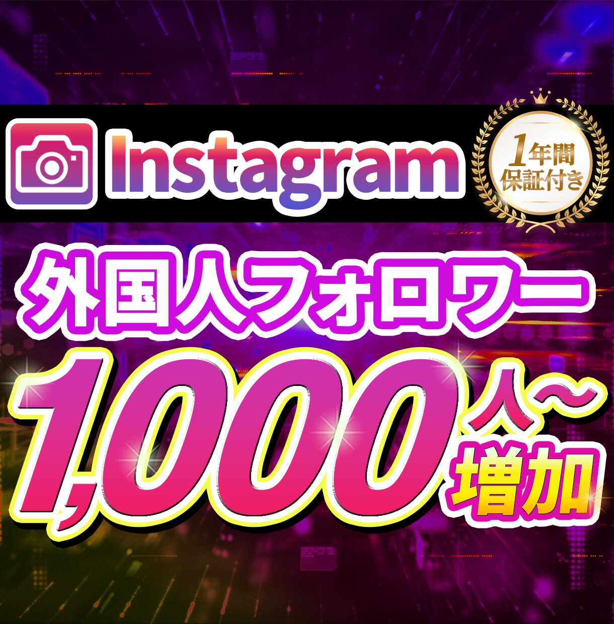 Instagramフォロワー1000人〜増やします 【30日保証】最大10万人対応｜アカウントの第一印象を底上げ イメージ1