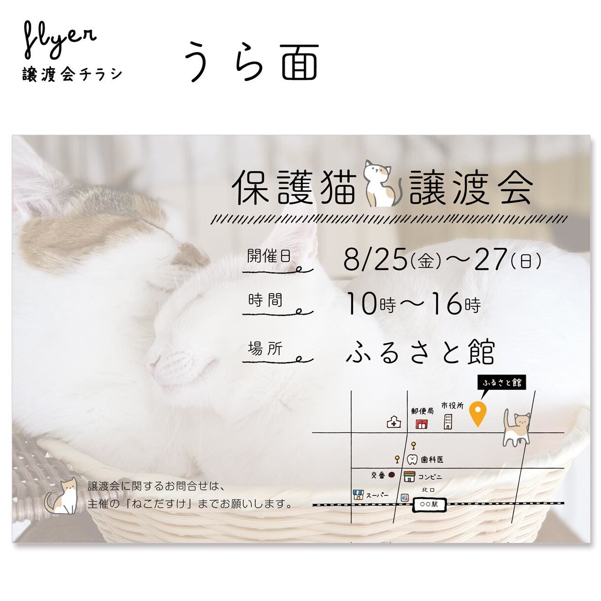 譲渡会チラシお作りします 保護猫･保護犬団体さまのお手伝いを！ イメージ10
