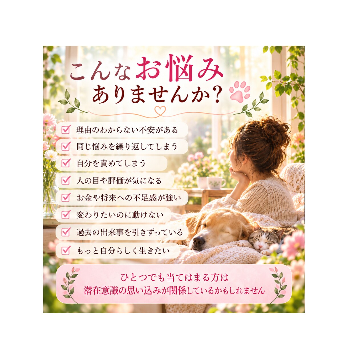 心を縛る思い込みを潜在意識ヒーリングで癒します 不安・不足感・生きづらさを、本来の自分へ戻す時間に イメージ2