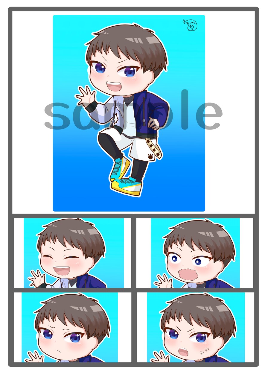 ミニキャラ全身立ち絵５パターンセット描きます 活動の貴方のためのキャラをお作りいたします♪ イメージ2