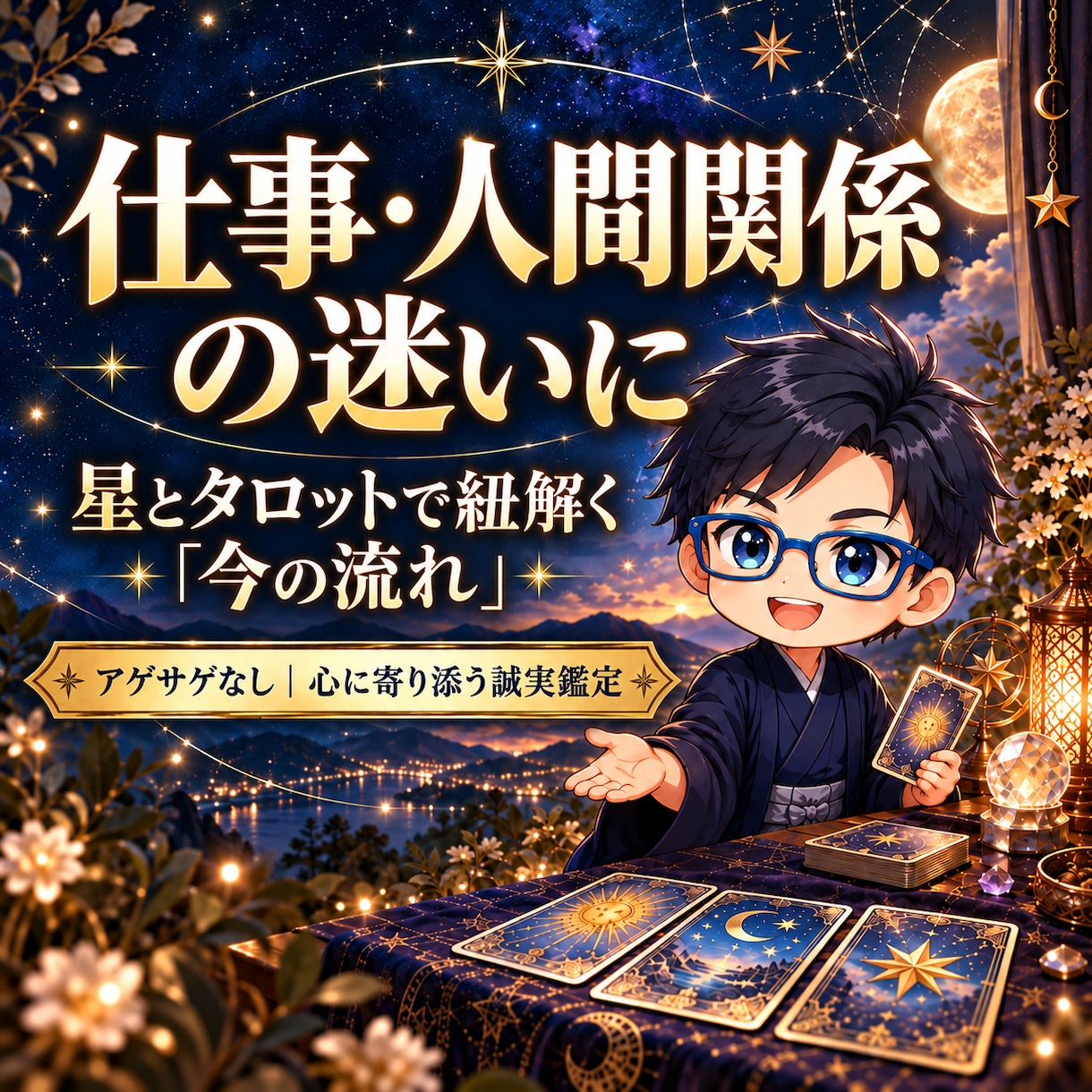 仕事・人間関係の迷いをタロットで読み解きます 今の状況を整理し、明日への小さな一歩を一緒に探します イメージ1