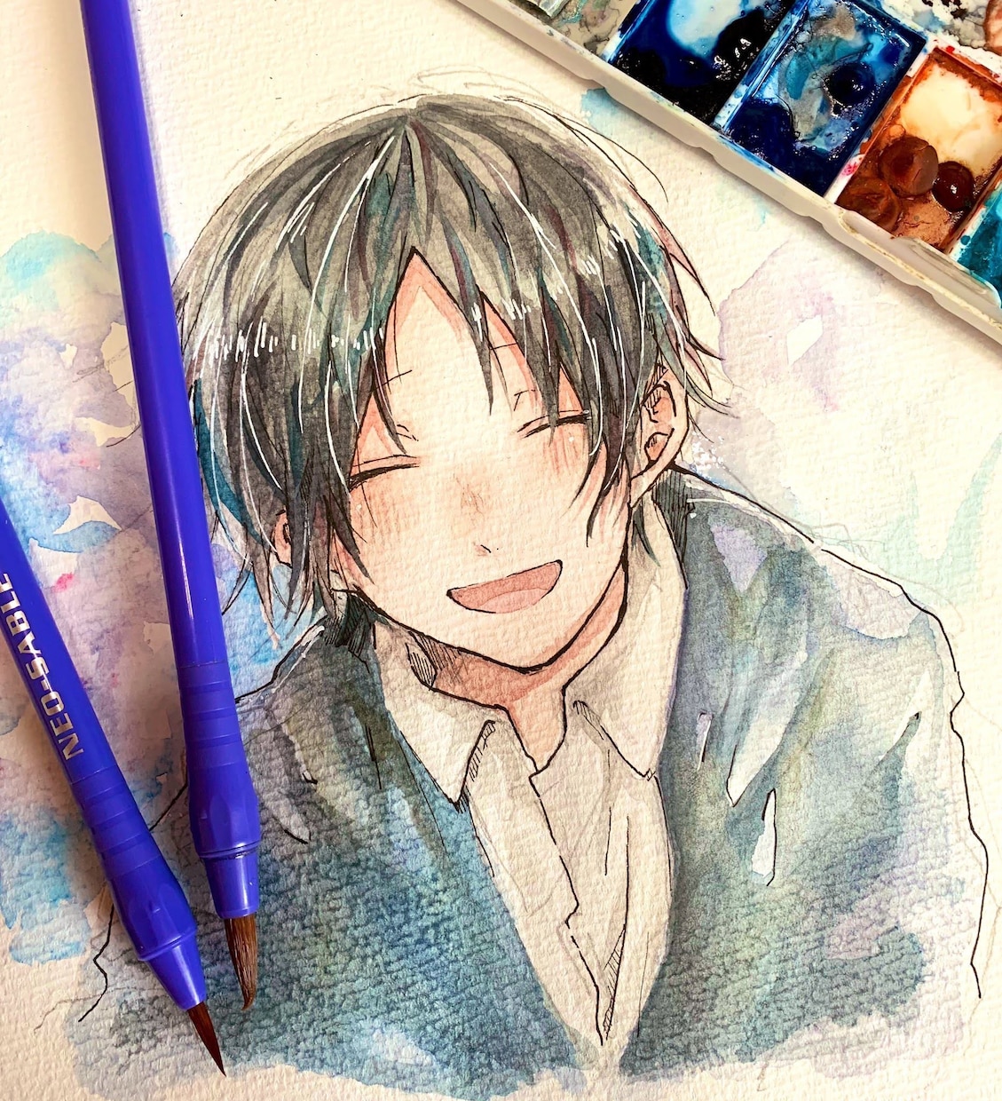 水彩イラスト描きます 描いた作品は郵送することも可能です！ イメージ2