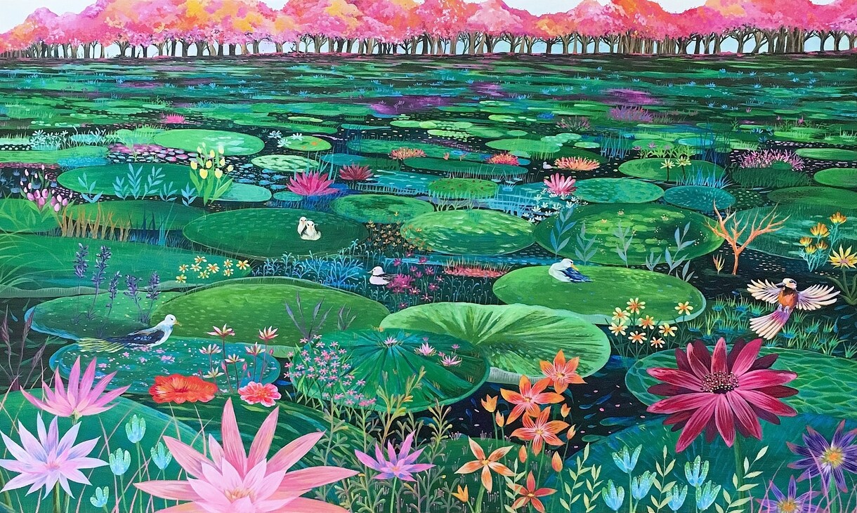 幻想風景をアクリル絵画でお届け致します 癒しの絵画、自宅に飾りませんか イメージ7