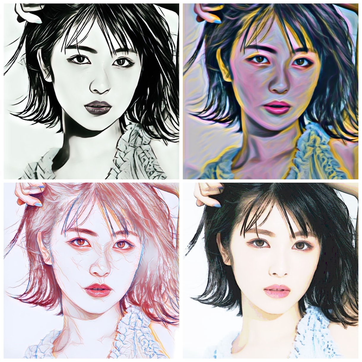 似顔絵風画像加工承ります 文字入れお顔加工も広範囲で受付可能！ イメージ2