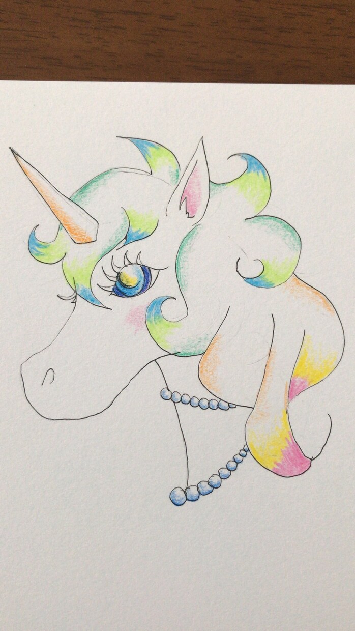ユニコーンの絵を描きます あなたに合う色を元に絵を描きます。 イメージ1