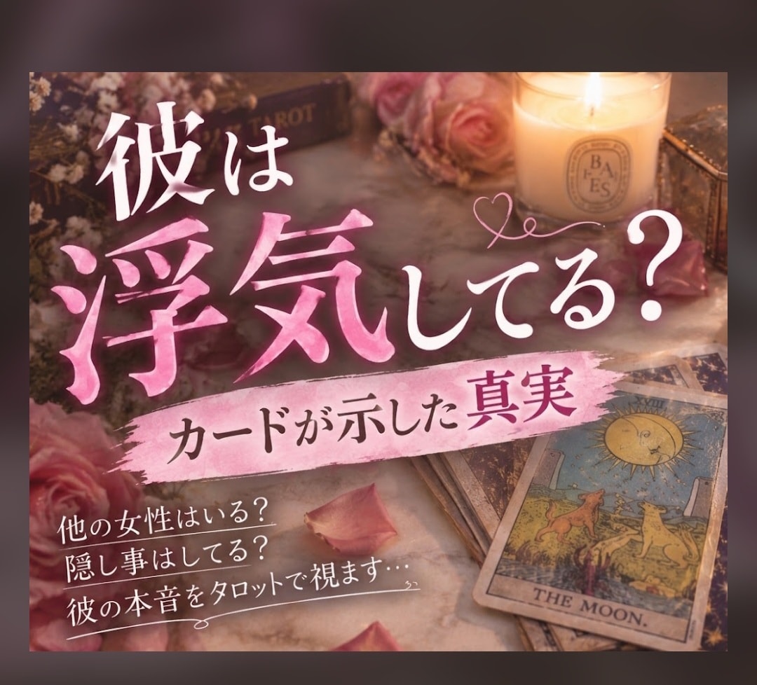 彼は浮気してる？隠し事や彼の本音を占います 最近彼が怪しい…浮気してる？彼の本音と異性の存在を鑑定します イメージ1