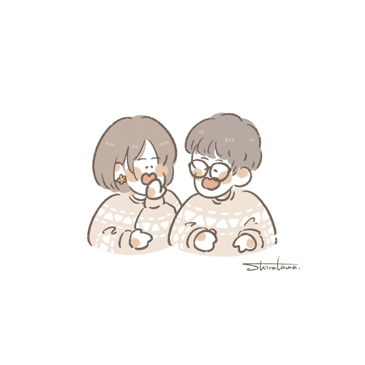 ほっこりあたたかい似顔絵お描きします ご友人のお誕生日、恋人との記念日に☺︎ イメージ7