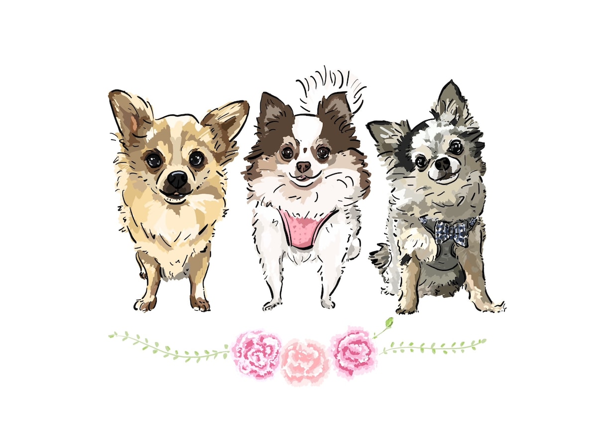 名前付き⭐︎シンプル可愛いペットイラスト描きます 犬/猫/ウサギ/ハムスターなんでも◎記念日やギフトに是非⭐︎ イメージ10