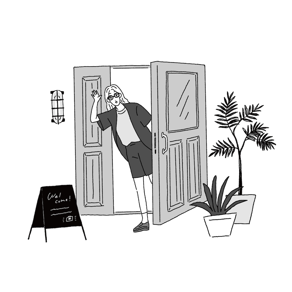 シンプルで使いやすいイラストをお描きします スタイリッシュな線画で似顔絵やカットイラスト(カラー可) イメージ1