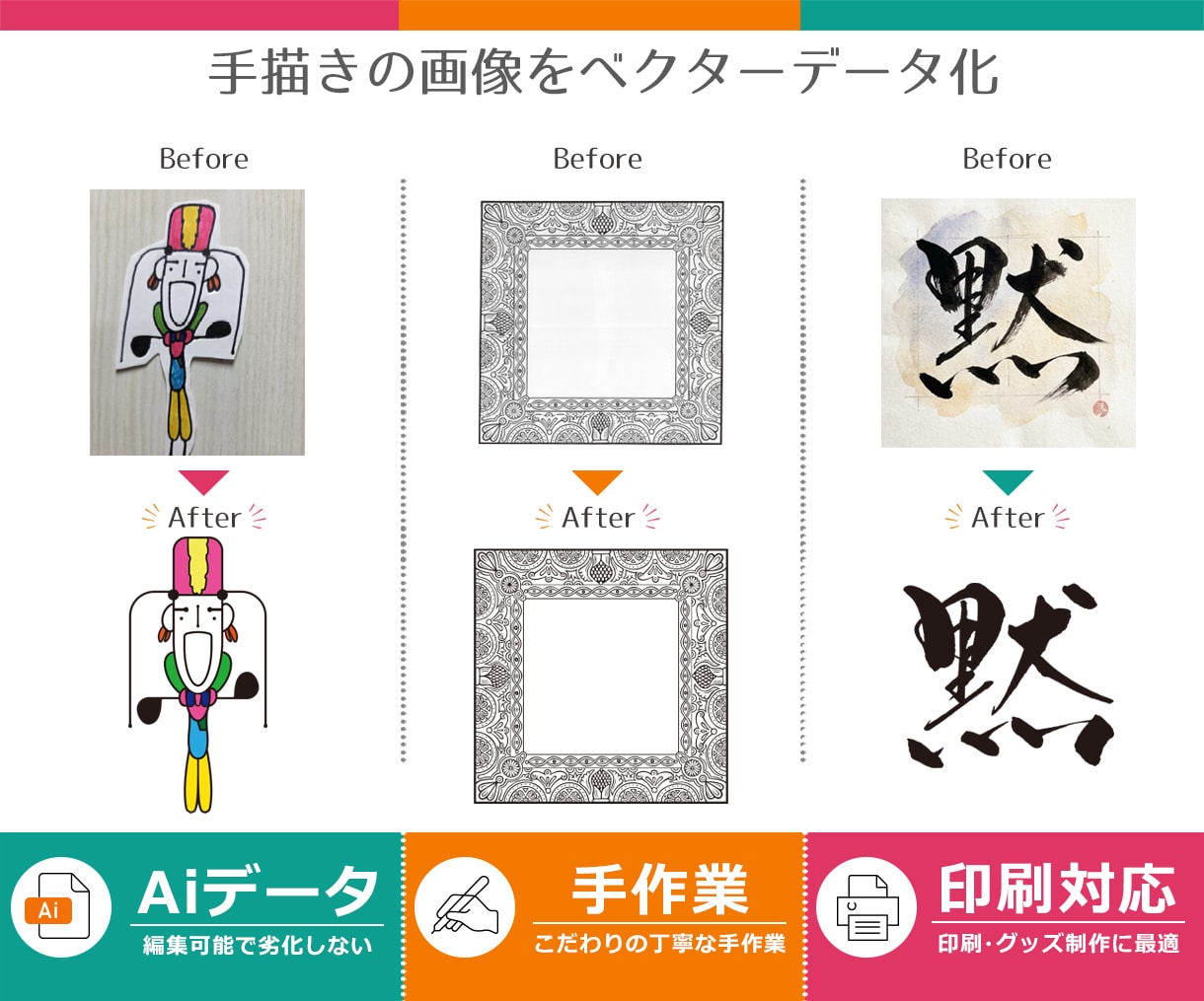 AI画像・ロゴを手作業で高精度なAiデータにします 生成AI・Canva・画像から｜印刷・看板・ステッカー対応 イメージ9